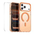 For iPhone 17 Pro Max ENKAY Hat-Prince MagSafe Candy Color Phone Case with Thick Adhesive Glass Film(Orange)