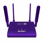 CPF907-L  American Version 4 Antennas Single WAN Port WiFi6 Home Use Router 4G LTE WiFi Router, Plug:US Plug(Purple)