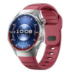 For Huawei Watch GT 6 Pro Reverse Buckle Grained Sports Silicone Watch Band(Wine Red)