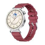 For Huawei Watch GT 6 41mm Quick Release Spring Bar Silver Buckle Solid Color Silicone Watch Band(Wind Red)
