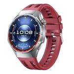 For Huawei Watch GT 6 Pro Seamless Connection Solid Color Silicone Watch Band(Wine Red)