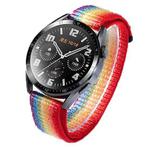 For Huawei Watch GT 6 41mm Loop Nylon Hook and Loop Fastener Sports Watch Band(Rainbow)