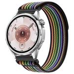 For Huawei Watch GT 6 46mm Wild Path Loop Nylon Hook and Loop Fastener Watch Band(Black Colorful)