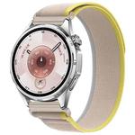 For Huawei Watch GT 6 46mm Wild Path Loop Nylon Hook and Loop Fastener Watch Band(Yellow Beige)