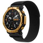 For Amazfit T-Rex 3 Pro Wild Path Loop Nylon Hook and Loop Fastener Watch Band(Dark Black)