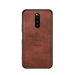 PINWUYO Shockproof Waterproof Full Coverage TPU + PU Cloth+Anti-shock Cotton Protective Case  for Sony Xperia 1 / Xperia XZ4(Brown)