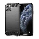 For iPhone 11 Pro Brushed Texture Carbon Fiber TPU Phone Case(Black)