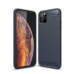 For iPhone 11 Pro Max Brushed Texture Carbon Fiber TPU Case for  iPhone 11 Pro Max(Navy Blue)