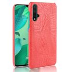 Shockproof Crocodile Texture PC + PU Case For Huawei Nova 5 / Nova 5 Pro(Red)