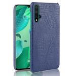 Shockproof Crocodile Texture PC + PU Case For Huawei Nova 5 / Nova 5 Pro(Blue)