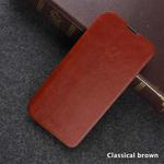 MOFI Rui Series Classical Leather Flip Leather Case with Bracket Embedded Steel Plate All-inclusive for OnePlus 7(Classical brown)
