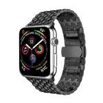 Dragon Grain Solid Stainless Steel Wrist Strap Watch Band for Apple Watch Series 3 & 2 & 1 42mm(Black)