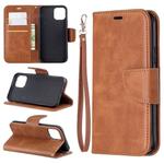 For iPhone 11 Pro Retro Lambskin Texture Pure Color Horizontal Flip PU Leather Case, with Holder & Card Slots & Wallet & Lanyard(Brown)