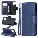 For iPhone 11 Pro Retro Lambskin Texture Pure Color Horizontal Flip PU Leather Case, with Holder & Card Slots & Wallet & Lanyard(Blue)
