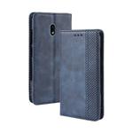 Magnetic Buckle Retro Crazy Horse Texture Horizontal Flip Leather Case for Nokia 2.2, with Holder & Card Slots & Photo Frame(Blue)