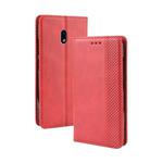Magnetic Buckle Retro Crazy Horse Texture Horizontal Flip Leather Case for Nokia 2.2, with Holder & Card Slots & Photo Frame(Red)