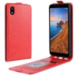 Crazy Horse Vertical Flip Leather Protective Case for Xiaomi Redmi 7A(red)