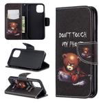 For iPhone 11 Pro Colored Drawing Pattern Horizontal Flip Leather Case,with Holder & Card Slots & Wallet(Bear)