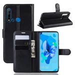 Litchi Texture Horizontal Flip Leather Case for Huawei P20 Lite 2019 / Nova 5i, with Wallet & Holder & Card Slots(black)