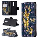 3D Colored Drawing Pattern Horizontal Flip Leather Case for Xiaomi Redmi K20 & K20 Pro, with Holder & Card Slots & Wallet(Black Background Butterfly)