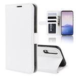 R64 Texture Single Fold Horizontal Flip Leather Case for MEIZU 16XS, with Holder & Card Slots & Wallet(white)
