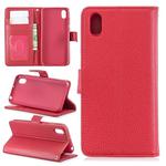 For Huawei Y5 2019 Lychee Texture Horizontal Flip Leather Case with Holder & Card Slots & Wallet & Photo Frame(Red)