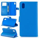 For Huawei Y5 2019 Lychee Texture Horizontal Flip Leather Case with Holder & Card Slots & Wallet & Photo Frame(Blue)