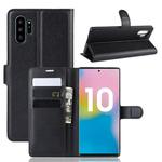 Litchi Texture Horizontal Flip Leather Case for Galaxy Note 10 Pro, with Wallet & Holder & Card Slots(black)