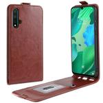 Crazy Horse Vertical Flip Leather Protective Case for Huawei Nova 5(Brown)