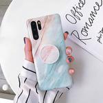 Glossy Marble Folding Bracket Anti-drop TPU Case for Huawei P30 Pro(Z7)