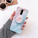 Glossy Marble Folding Bracket Anti-drop TPU Case for Huawei Mate 20 Lite(Z7)