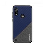 PINWUYO Hong Series Anti-fall TPU+ Chemical Fiber Cloth Protective Cover for Moto P40 play(Blue)