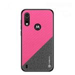 PINWUYO Hong Series Anti-fall TPU+ Chemical Fiber Cloth Protective Cover for Moto P40 play(Red)