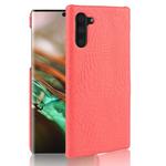 Shockproof Crocodile Texture PC + PU Case For Galaxy Note 10(Red)