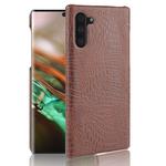 Shockproof Crocodile Texture PC + PU Case For Galaxy Note 10(Brown)