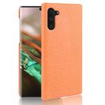 Shockproof Crocodile Texture PC + PU Case For Galaxy Note 10(Orange)