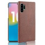 Shockproof Crocodile Texture PC + PU Case For Galaxy Note 10 Pro(Brown)