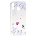 Stylish and Beautiful Pattern TPU Drop Protection Case for Galaxy A20E(Flower butterfly)