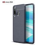 Litchi Texture TPU Shockproof Case for VIVO Z5X(Navy Blue)