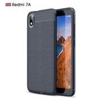 Litchi Texture TPU Shockproof Case for Xiamo Redmi 7A(Navy Blue)
