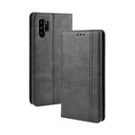 Magnetic Buckle Retro Crazy Horse Texture Horizontal Flip Leather Case for Galaxy Note10 Pro, with Holder & Card Slots & Photo Frame(Black)