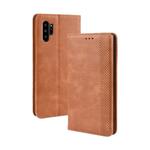 Magnetic Buckle Retro Crazy Horse Texture Horizontal Flip Leather Case for Galaxy Note10 Pro, with Holder & Card Slots & Photo Frame(Brown)