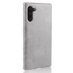 Shockproof Litchi Texture PC + PU Case For Galaxy Note10(Gray)