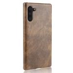 Shockproof Litchi Texture PC + PU Case For Galaxy Note10(Brown)