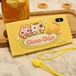 Full Package Anti-falling Silicone Sleeve for iPhone X / XS（Okashi Land)(Yellow)