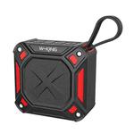 W-King S6 Portable Bluetooth Speaker Waterproof Wireless Music Speaker Radio Box Anti-drop Outdoor Bicycle TF card Loudspeakers(Black + red)