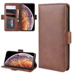 For iPhone 11 Pro Max Dual-side Magnetic Buckle Horizontal Flip Leather Case, with Holder & Card Slots & Wallet & Photo Frame(Brown)