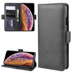 For iPhone XS Max Dual-side Magnetic Buckle Horizontal Flip Leather Case with Holder & Card Slots & Wallet & Photo Frame(Black)