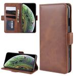 For iPhone X / XS Dual-side Magnetic Buckle Horizontal Flip Leather Case with Holder & Card Slots & Wallet & Photo Frame(Brown)