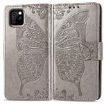 For iPhone 11 Butterfly Love Flowers Embossing Horizontal Flip Leather Case , with Holder & Card Slots & Wallet & Lanyard(Gray)